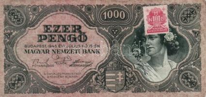 1945. 1000P bélyeggel (19x) T:II,III