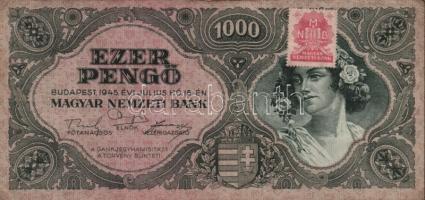 1945. 1000P bélyeggel (19x) T:II,III