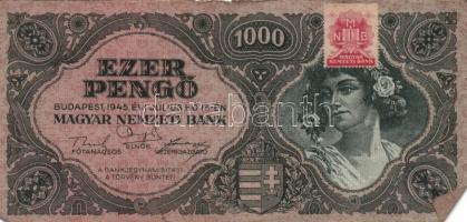 1945. 1000P bélyeggel (19x) T:II,III