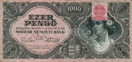 1945. 1000P bélyeggel (19x) T:II,III