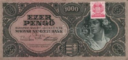 1945. 1000P bélyeggel (19x) T:II,III