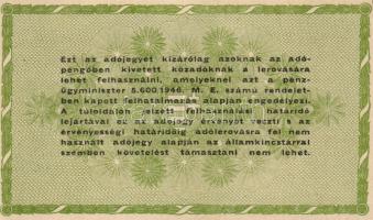 1946. 50.000AP vékony vízjeles papíron sorszám nélkül (10x) T:I,I-