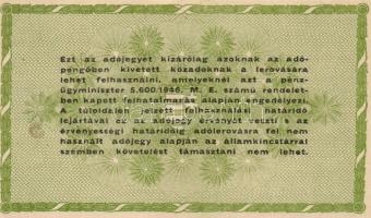 1946. 50.000AP vékony vízjeles papíron sorszám nélkül (10x) T:I,I-