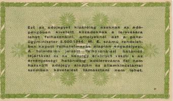 1946. 50.000AP vékony vízjeles papíron sorszám nélkül (10x) T:I,I-