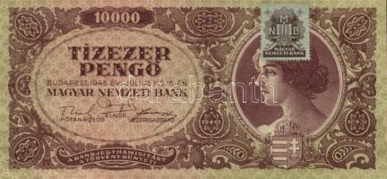 1945. 10.000P bélyeggel (6x) T:I-