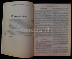 1988 Közlekedési Közlöny Forma 1-es különszáma