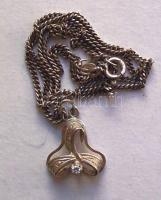 Régi ezüst (Ag) nyaklánc medállal / Silver nacklace with medalion 4,83gr