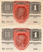 1916. 1K fny nélkül + "Deutschösterreich" fny-sal T:I,I-