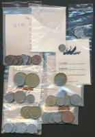 Vegyes világpénz, közte Spanyolország, Törökország, Görögország, Jordánia pénzei, összesen 61db T:vegyes Mixed world coins with Spain, Turkey, Greece, Jordania, all 61pcs C:mixed