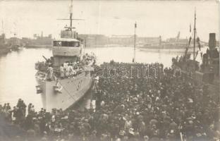 Fiume port, K.u.K. battleships photo