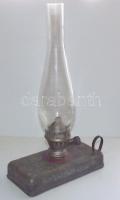 Hordozható petróleumlámpa alumínium talpon / Oil lamp 30cm