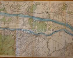 M. kir. Állami térképészeti intézet: Vizisport térképek 5.: Duna Budapest-Vác 193x42 cm