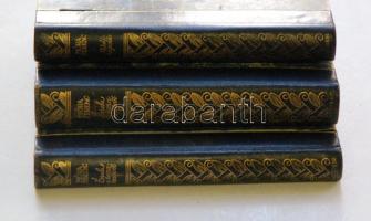 Móra Ferenc: Ének a búzamezőkről I.-II. Nádihegedű. 3 kötet Bp., 1928. Lantos aranyozott félbőr köté...