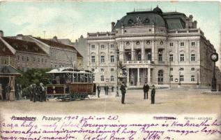 Pozsony theatre, tram