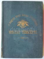 Hátsek Ignác - A magyar szent korona országainak megyei térképei. Rajzolta Hátsek Ignácz. Nyolcvanegy térképpel. Budapest, 1880. Rautmann Frigyes Kiadó Hivatala Posner Károly Lajos ny. 4 p. + 81 térkép (határszínezett kőnyomat, ebből 31 dupla oldalas). Folio. Első kiadás. Néhány gyűjteményi bélyegzéssel Kiadói, vaknyomásos, díszesen aranyozott egészvászon kötésben. A térképlapok szép tiszták, összességében nagyon jó példány. Gerincen kis sérülés /  Maps of the counties of Hungary. 81 partly litho maps.