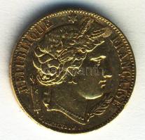 Franciaország 1851A 20Fr Au 6,4516g "Liberte" T:2-
France 1851A 20 Francs Au 6,4516g "...