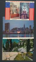 Közel 200 főleg modern képeslap, nagyrészt színes, érdekes vegyes külföldi városképek benne füzetek, kevés magyar és pár üdvözlő