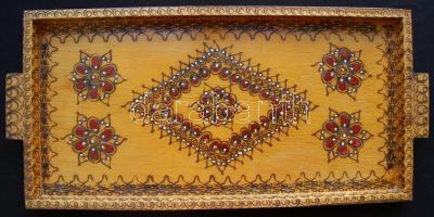 Régi díszes fatálca 50x25cm