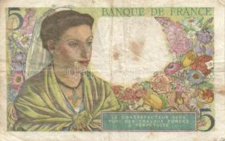 Franciaország 1941. 20Fr + 1943. 5Fr + 1947. 10Fr T:III,III-,IV
France 1941. 20 Francs + 1943. 5 Fra...