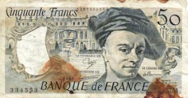 Franciaország 1988. 50Fr (2x) T:III,III-
France 1988. 50 Francs (2x) C:F,VG