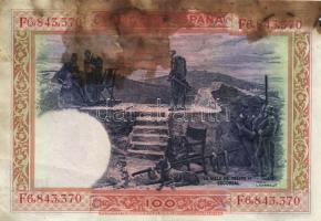 Spanyolország 1925.(1936) 100P (2x) + 1928. 50P T:III,III-
Spain 1925.(1936) 100 Pesetas (2x) + 1928...