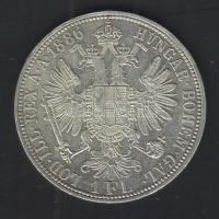 Ausztria 1886. 1Fl Ag T:2 Austria 1886. 1 Florin Ag C:XF