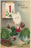 New Year calendar Emb. litho