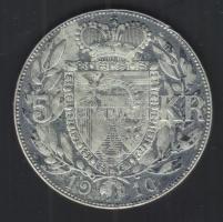 Liechtenstein 1910. 5Fr Ag &quot;II. Johann&quot; (23,9g) T:2- k. Liechtenstein 1910. 5 Francs Ag &quot;Johann II&quot; (23,9g) C:VF scratched