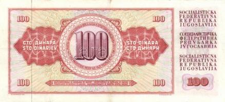 Jugoszlávia 1965.8.1. 100D (3x) egymás utáni sorszámmal T:II
Yugoslavia 1965.1.8. 100 Dinara (3x) se...