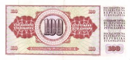 Jugoszlávia 1986.5.16. 100D (5x) egymás utáni sorszámmal T:II
Yugoslavia 1986.16.5. 100 Dinara (5x) ...