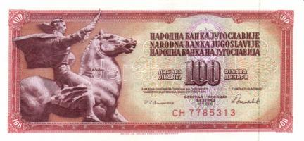 Jugoszlávia 1986.5.16. 100D (5x) egymás utáni sorszámmal T:II
Yugoslavia 1986.16.5. 100 Dinara (5x) ...