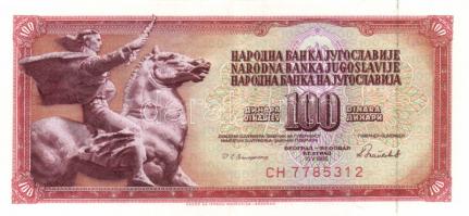 Jugoszlávia 1986.5.16. 100D (5x) egymás utáni sorszámmal T:II
Yugoslavia 1986.16.5. 100 Dinara (5x) ...