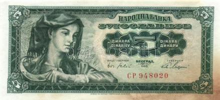 Jugoszlávia 1965. 5D + 10D T:II(hajtatlanok,de foltosak) &lt;br/&gt;Yugoslavia 1965. 5 Dinara + 10 Dinara C:XF