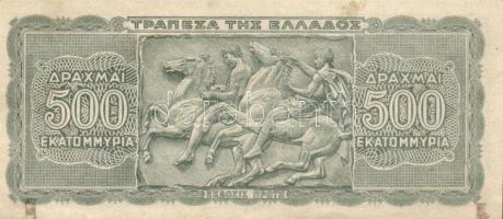 Görögország 1944. 500Dr + 2000Dr T:I-,II
Greece 1944. 500 Drachmai + 2000 Drachmai C:AU,XF