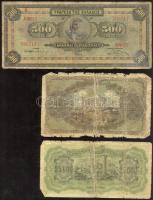 Görögország 1932. 500Dr + 1943. 25.000Dr + 1944. 100.000Dr T:III-,IV
Greece 1932. 500 Drachmai + 194...