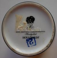 Szász Endre által tervezett kézzel aranyozott jelzett Hollóházi porcelán váza 20cm magas / Faces des...