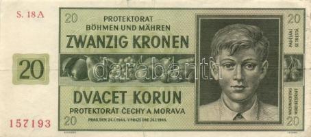 Német 3. Birodalom/Cseh-Morva Protektorátus 1940. 100K + 1942. 10K + 1944. 20K T:II-,III
German Thir...