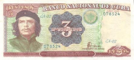 Kuba 1995. 3P (2x) egymás utáni sorszámmal T:II
Cuba 1995. 3 Pesos (2x) sequential serial number C:X...
