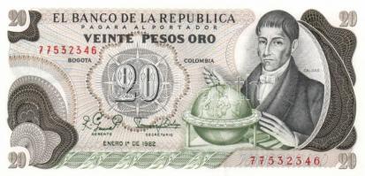 Kolumbia 1970. 1P (2x) egymás utáni sorszámmal T:II + 1982. 20P + T:I
Colombia 1970. 1P (2x) sequent...