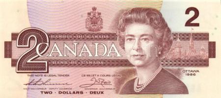 Kanada 1973. 1$ T:III + 1986. 2$ T:I Canada 1973. 1 Dollar C:F + 1986. 2 Dollars C:Unc