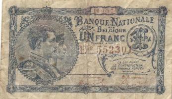 Belgium 1920-22. 1Fr + 1956. 20Fr T:III-,III Belgium 1920-22. 1 Franc + 1956. 20 Francs C:VG,F