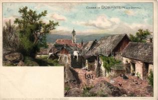 Dürnstein, Gasse / alley, Wiener Künstler-Postkarte No. 33. litho