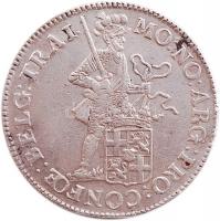 Hollandia / Királyság 1800 1R Ag &quot;Álló felfegyverzett lovag, lábánál koronás címer / Koronás címer&quot; (27.83g) T:2- Netherlands / Kingdom 1800. 1 Rijksdaalder Ag &quot; Standing armored knight, crowned shield by legs / Crowned arms divides date&quot; (27.83g) C:VF &quot;BELG:TRAI. MO:NO:ARG:PRO:CONFOE:BELG:TRAI / CONCORDIA RES PARVE CRESCUNT&quot; Davenport 225.