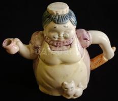 XX. sz eleje: Meisseni jelzésű, néni-formájú teáskanna / Teapot with Meissen sign