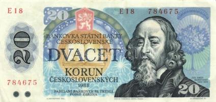 Csehszlovákia 1988. 20K (6x) T:II,II-
Czechoslovakia 1988. 20 Korun (6x) C:XF,VF