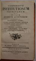 Pankl, (Máté) Matthaeus: Compendium institutionum physicarum quod in usum suorum auditorum... II. Po...