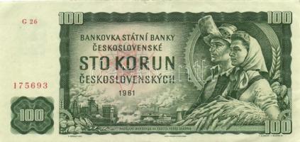 Csehszlovákia 1961. (1990-92) 100K (3x) T:II-
Czechoslovakia 1961. (1990-92) 100 Korun (3x) C:VF