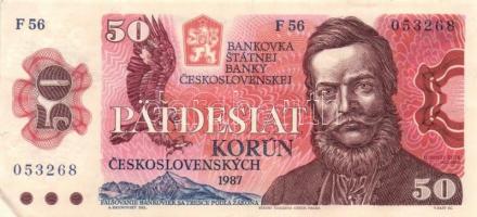 Csehszlovákia 1987. 50K (4x) nagyon közeli sorszámmal T:II
Czechoslovakia 1987. 50 Korun (4x) almost...