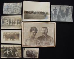 cca 1916 9 db katonai fotó, rajtuk pilóták is / 9 military photos with pilots