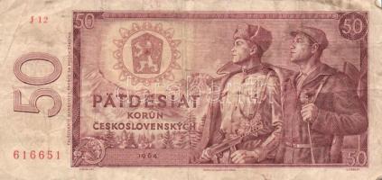 Csehszlovákia 1964. 50K (6x) T:III,III-
Czechoslovakia 1964. 50 Korun (6x) C:F,VG